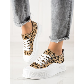 Seastar Fashionabla Sneakers På En Bred Plattform beige svart 1