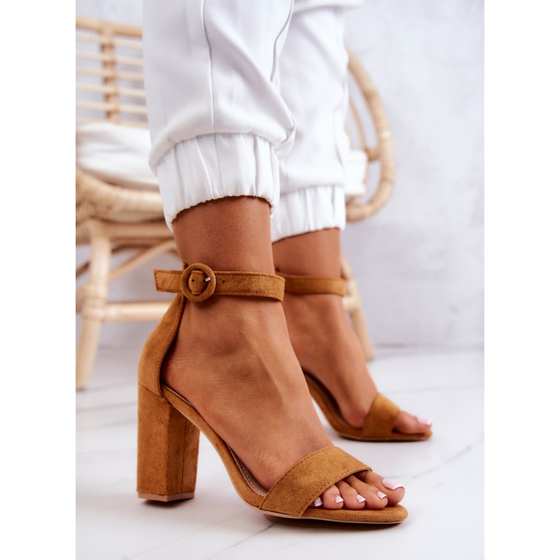 FB2 Camel Hattie Mocka Sandaler På En Bar brun 2