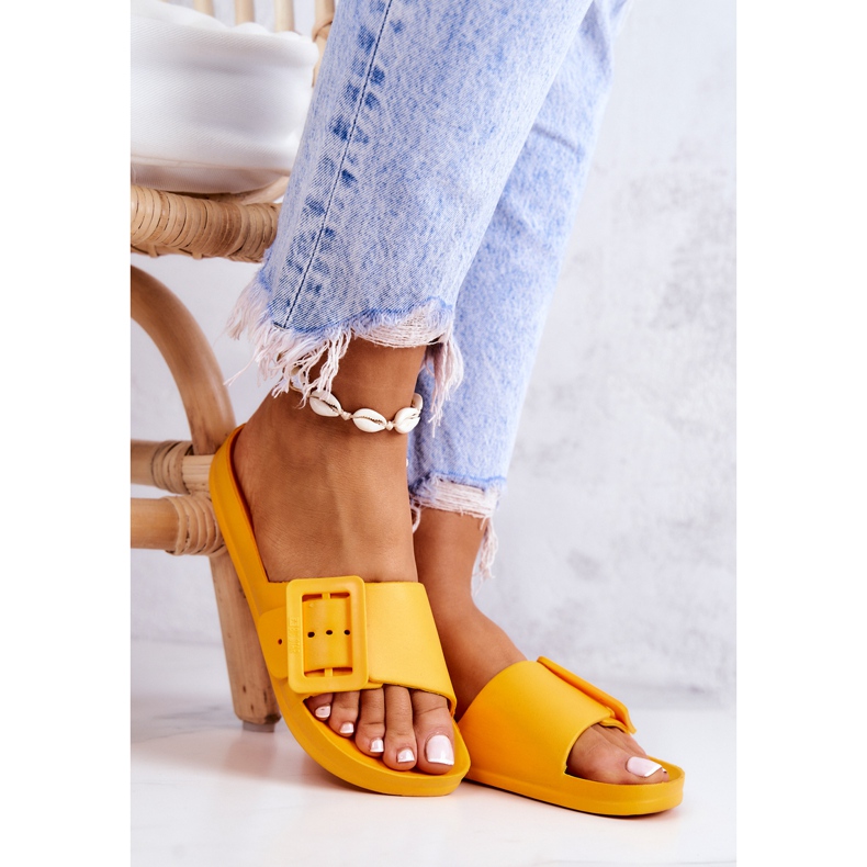 Big Star Stora stjärntofflor dam med spänne FF274A393 Orange 1