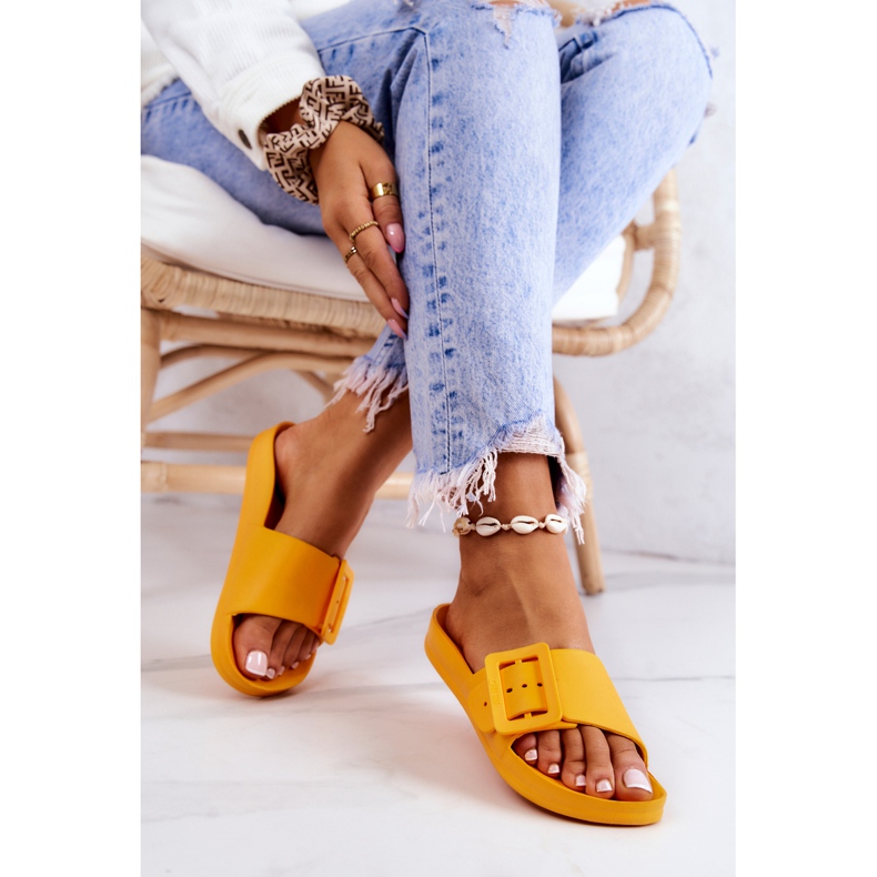 Big Star Stora stjärntofflor dam med spänne FF274A393 Orange 2