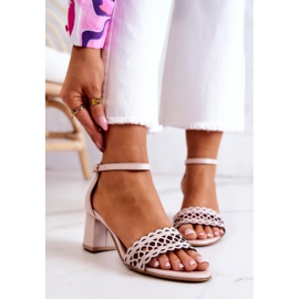 Lewski Shoes Lädersandaler Openwork Lewski 2869/2 Pearl Beige 2