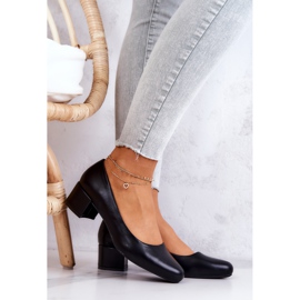 Läderpumpar på en pelare Sergio Leone PB291 Svart 1