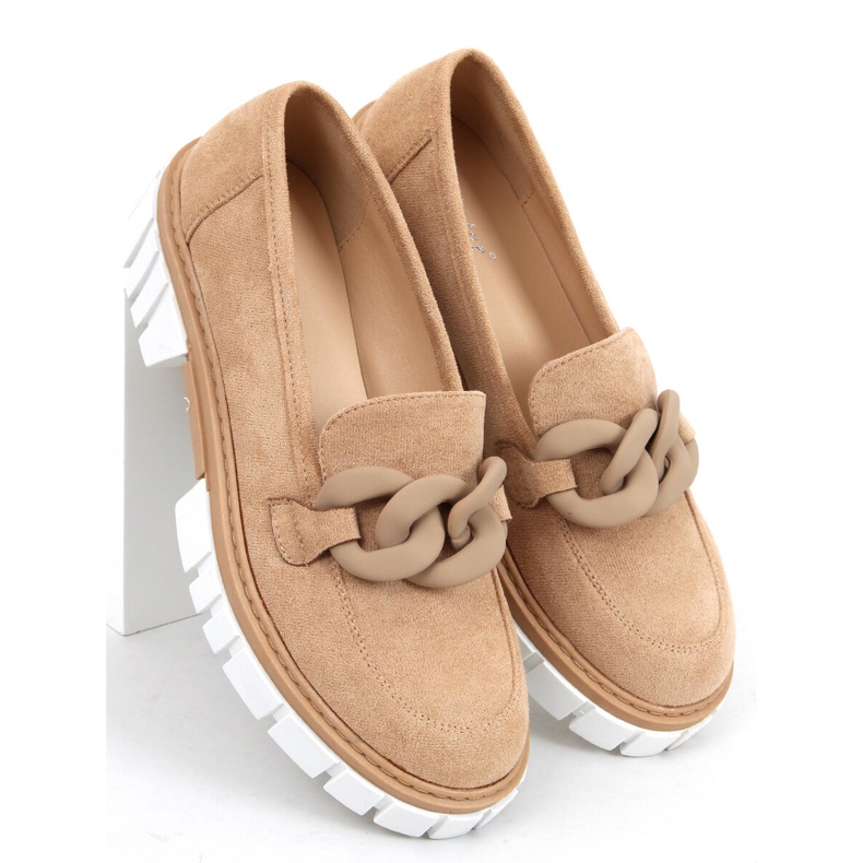 Dam loafers med Juni Khaki kedja beige 1