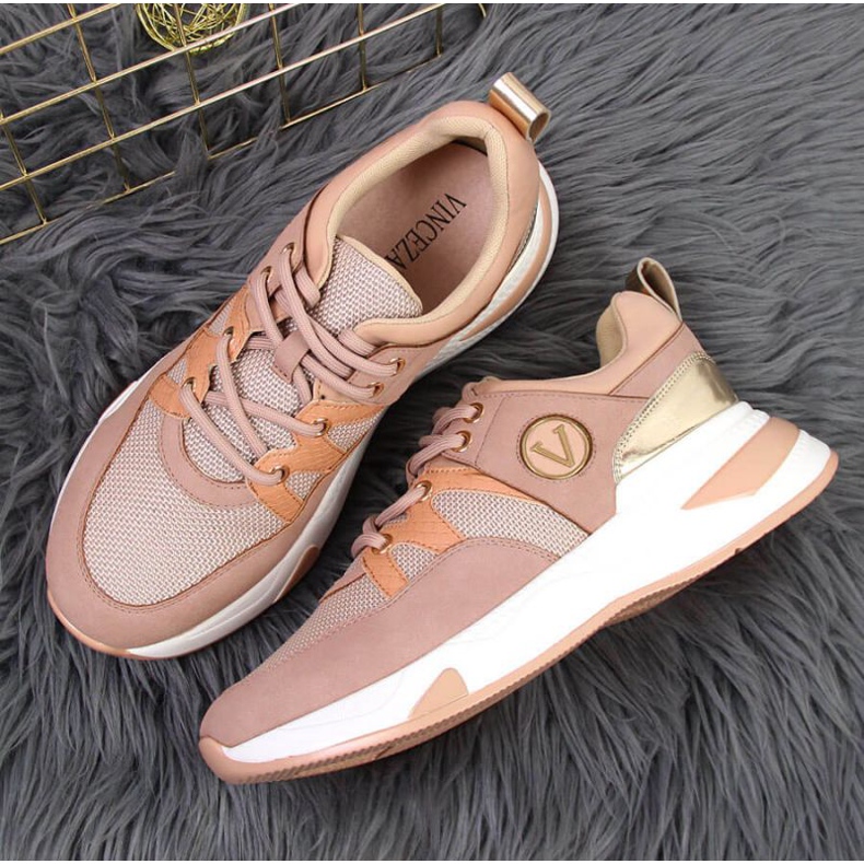 Sneakers på plattformen Vinceza W JAN79B smutsrosa 2