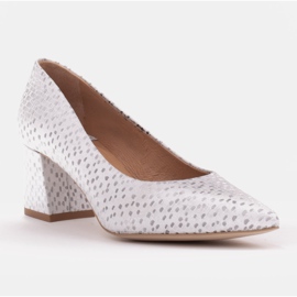 Marco Shoes Eleganta pumpar av sämskskinn silver- 1