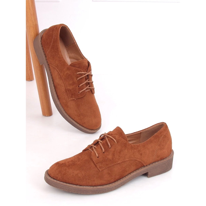 Camel TU146 Loafers med snörning i kamel brun mångfärgad 1