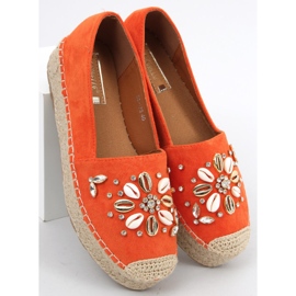 Manami Orange espadrillor med snäckskal 1