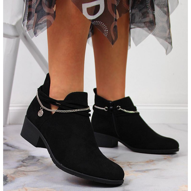 Svarta Stövlar med kedja Filippo W PAW318A svarta 2