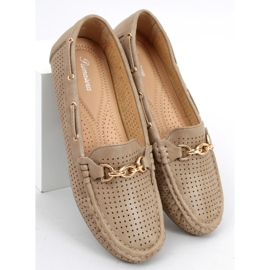 Nisa Khaki loafers för dam beige 2