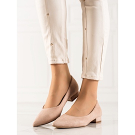 Goodin Bekväma pumps med spetsig tå brun 1