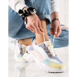 TRENDI Snygga färgglada sneakers vit mångfärgad 1