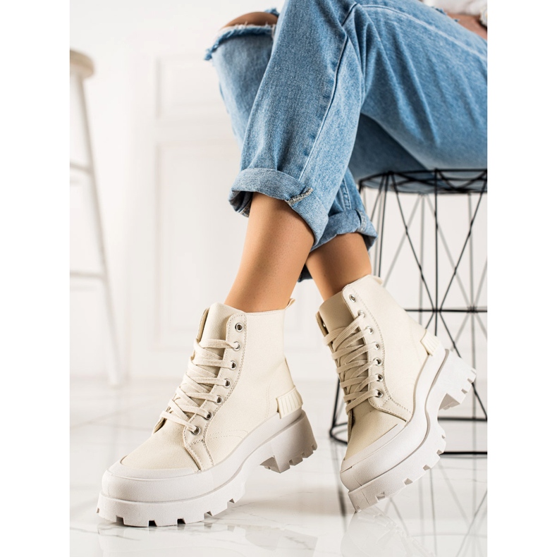 Seastar Fashionabla Höga Sneakers På Plattformen beige 1