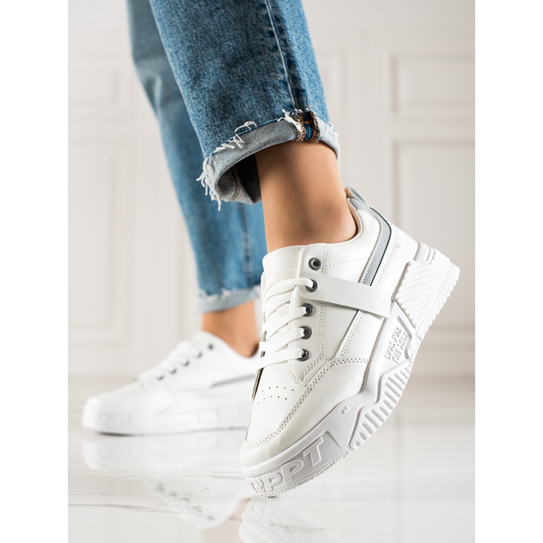TRENDI Sneakers med Eco Leather Fashion vit 1