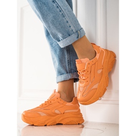 Seastar Trendiga sneakers med mesh orange 1