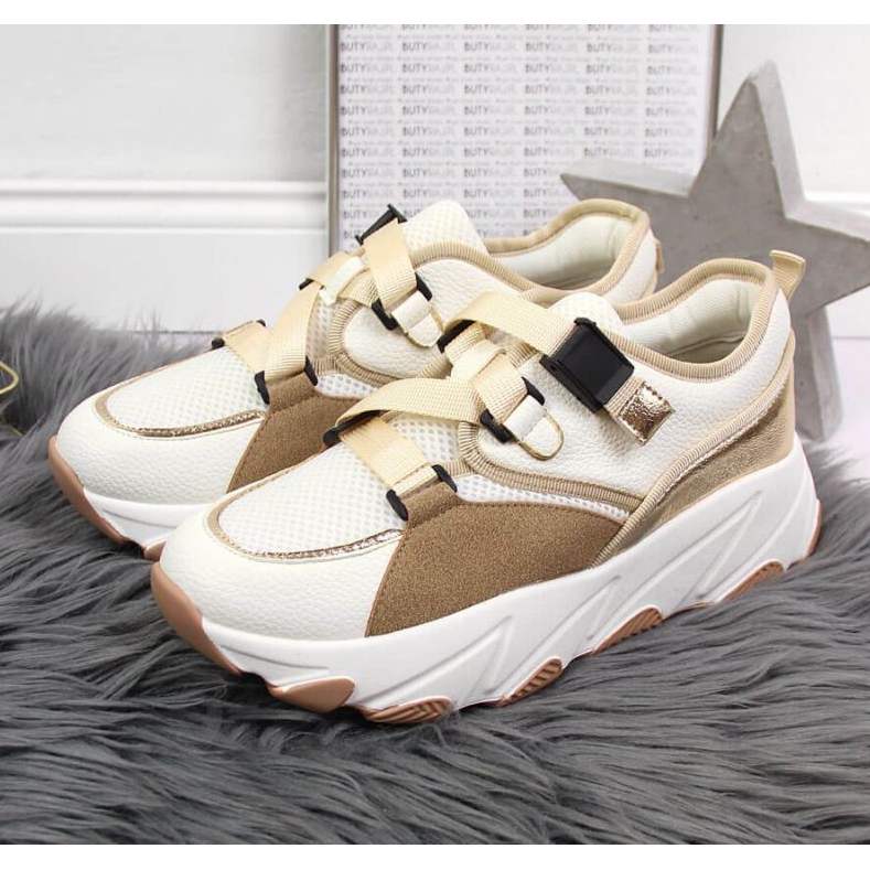 Sneakers på plattformen Potocki W WOL55 kräm beige 2