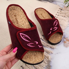 Inblu W BEF33 vinröda kardborre hemmatofflor mångfärgad 1