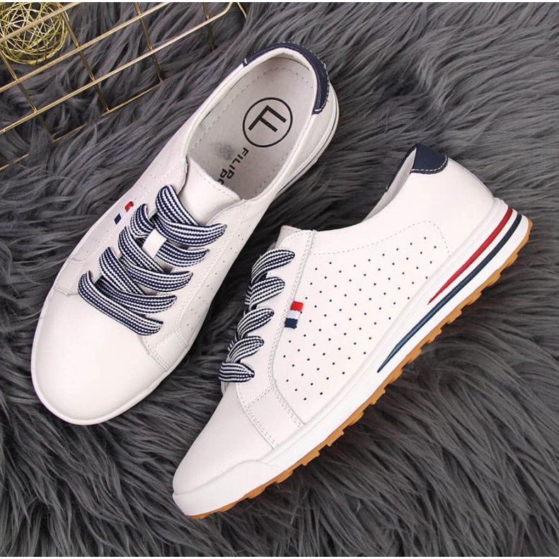 Lädersneakers Filippo W PAW312 vita 2