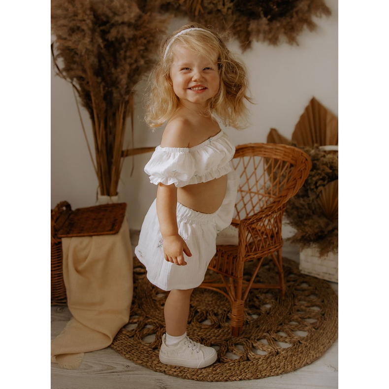 Genombrutna sneakers Big Star JJ374020 Vit 1