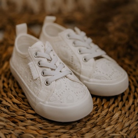 Genombrutna sneakers Big Star JJ374020 Vit 2