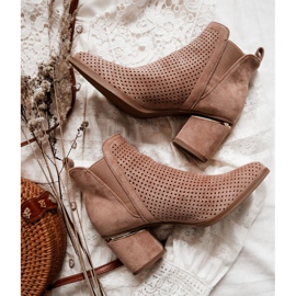 PS1 Mocka, genombrutna Cowboystövlar Mörkbeige Helloni 1