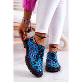 Dam Oxfords Maciejka 04087-47 Läderskor Blå mångfärgad 1