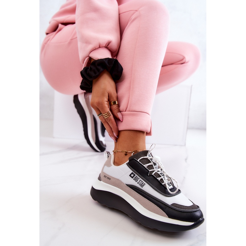 Sportskor Sneakers Big Star JJ274998 Vit och Svart beige grå 1