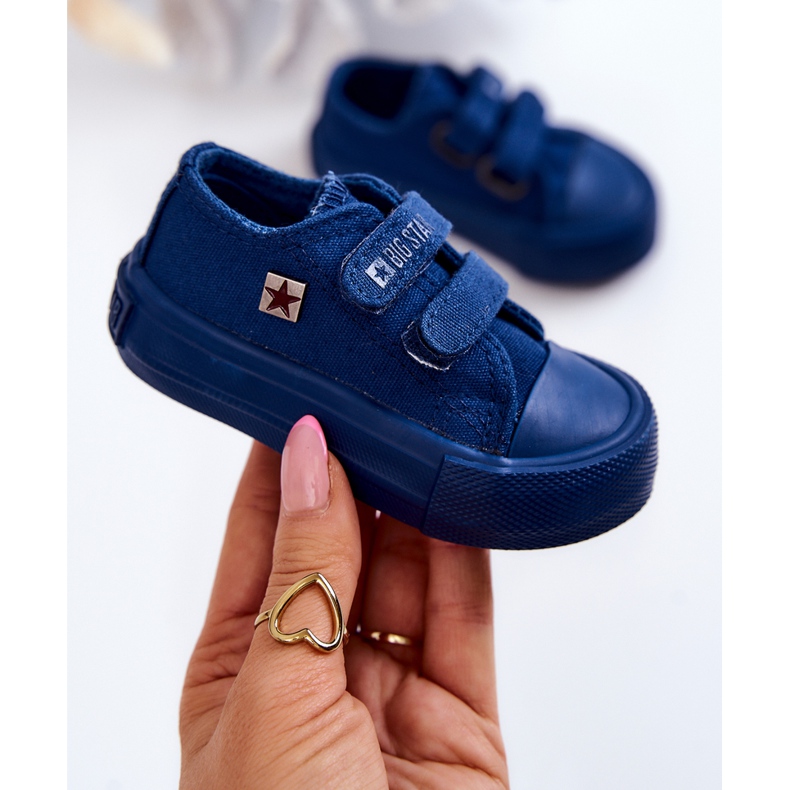 Klassiska Sneakers för barn Big Star JJ374039 Marinblå 1