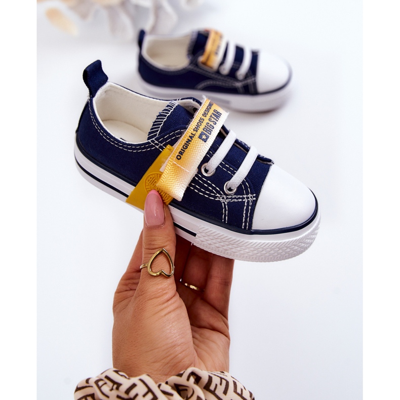 Låga sneakers för barn Big Star JJ374077 Marinblå 1