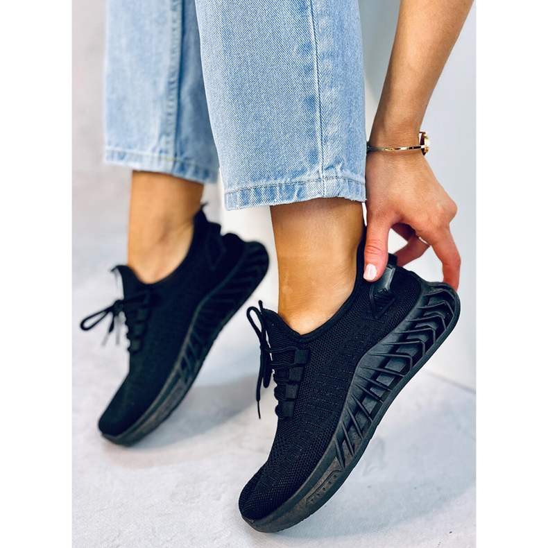 Kenza Black sock sportskor svart 1