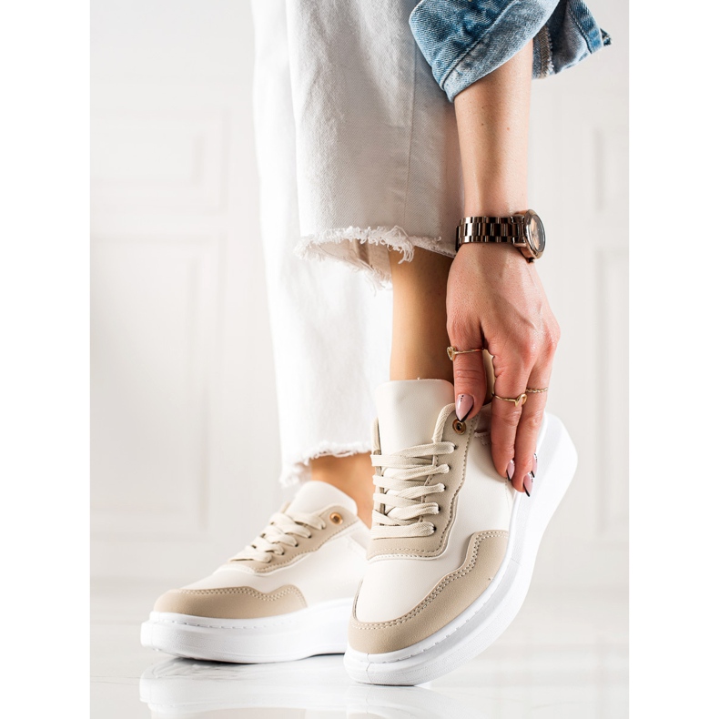 BUONAROTTI Fashionabla sportskor sneakers beige 1