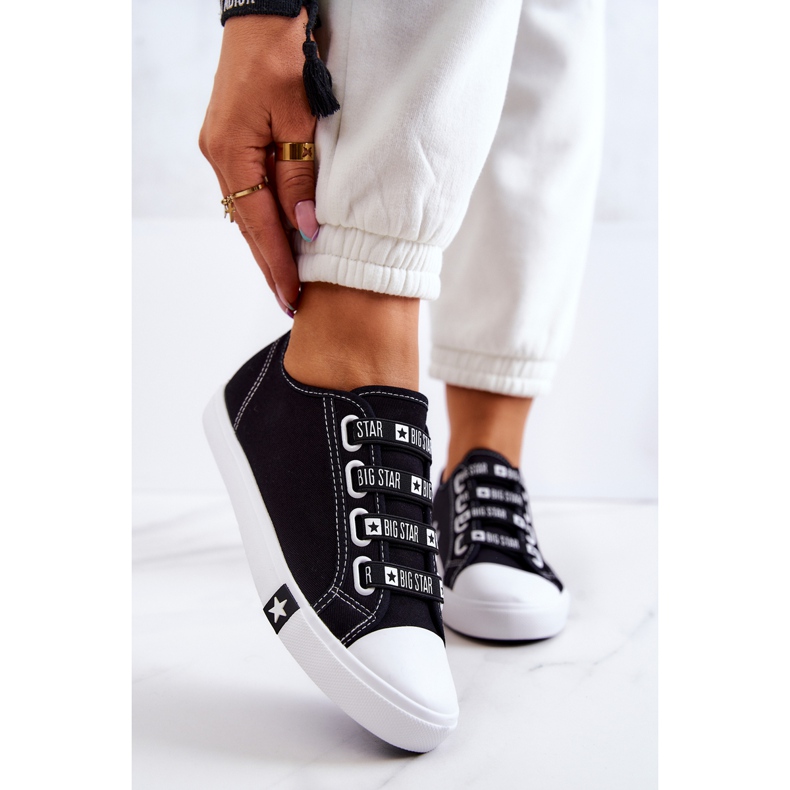 Sneakers för damer med muddar Big Star HH274098 Svart 1