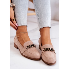 Vinceza Yasmin Beige Brogues Loafers i mocka 1