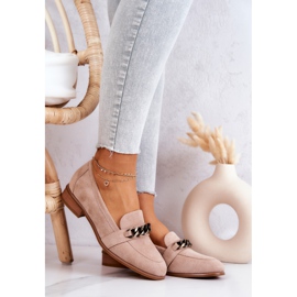 Vinceza Yasmin Beige Brogues Loafers i mocka 2