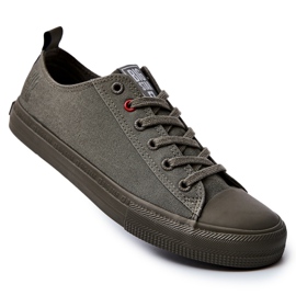 Sneakers i tyg för män Big Star JJ174004 Khaki kaki 1