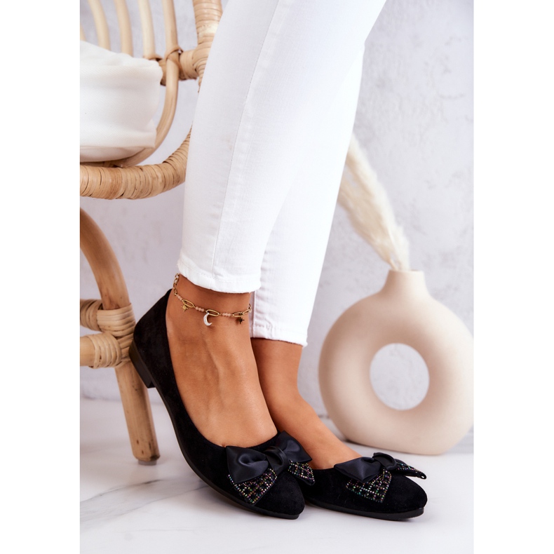 PE1 Klassisk svart Grayson Bow Ballerina 1