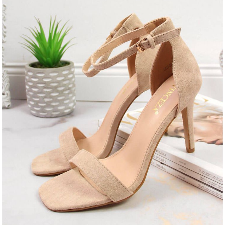 Sandaler på stilettklack Vinceza W JAN81B beige 2