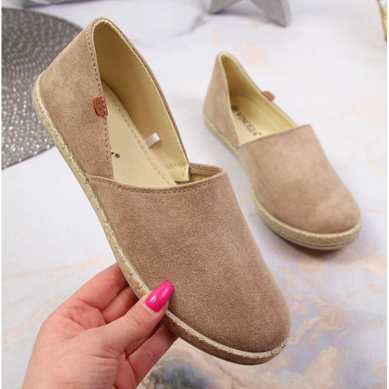 Espadrillos med en skuren Vinceza W JAN82B beige 1