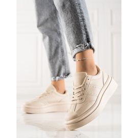TRENDI Bekväma beige sneakers 1