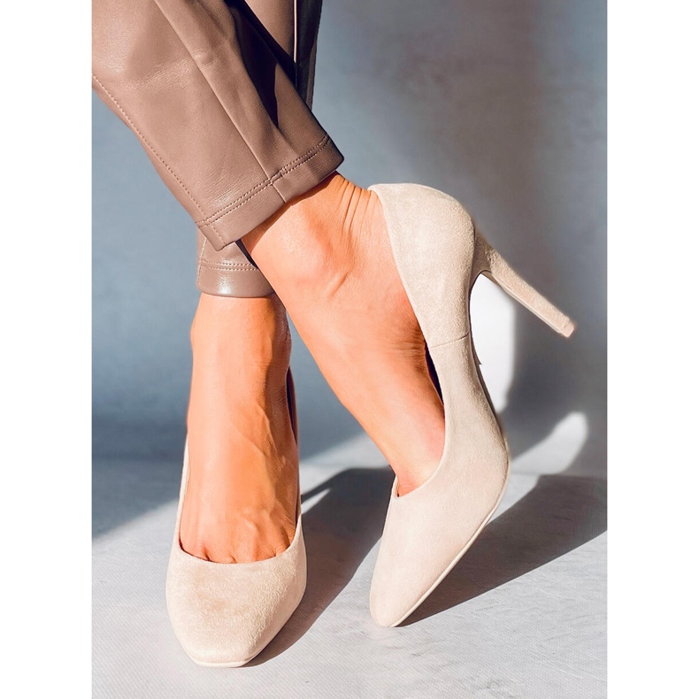 Editta Beige högklackat dam 1