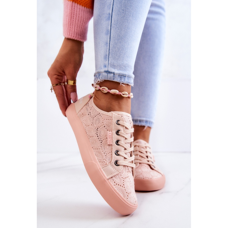 Openwork Sneakers Big Star JJ274059 Ljusrosa 2
