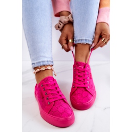 Openwork Sneakers Big Star JJ274060 Rosa 1