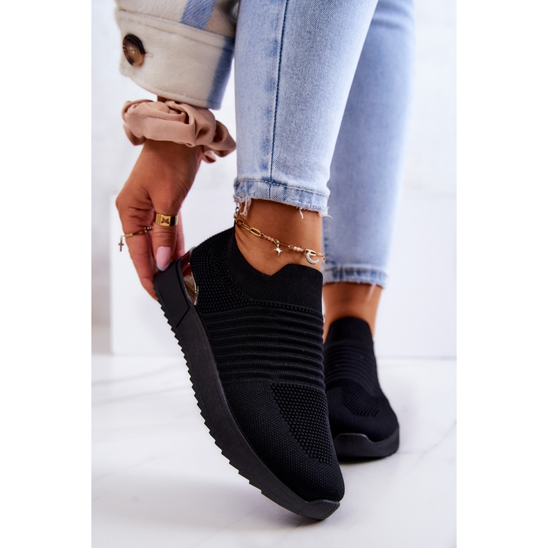 News Lorento svarta sportskor i textil 1