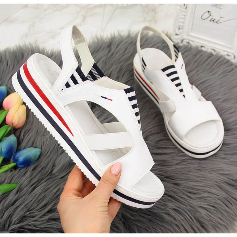 Rieker W V02Y5 kilsandaler vita 1