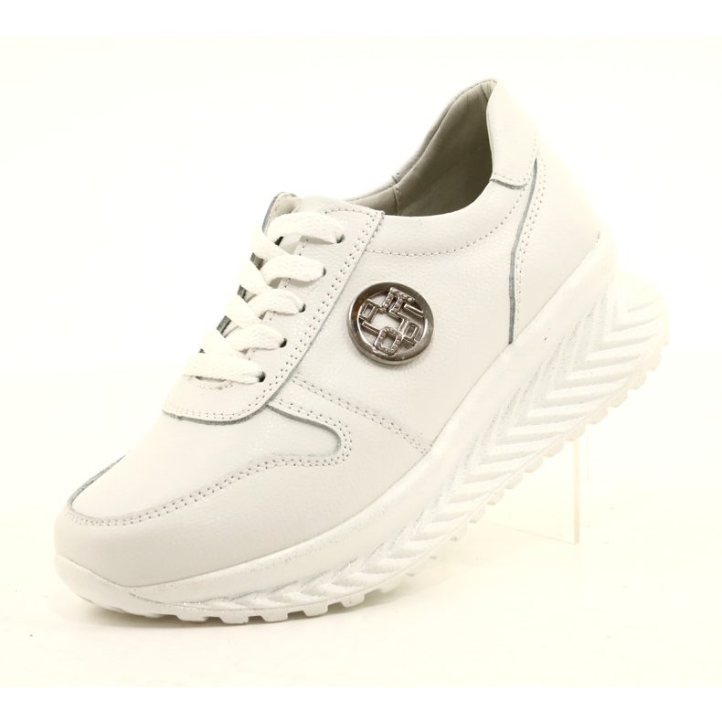 Damsportskor bundna Filippo DP3547 / 22 WH White vit silver- 4