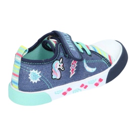 American Club Kardborrpojkar sneakers American Ten14/22 jeans läderinsats blå 4