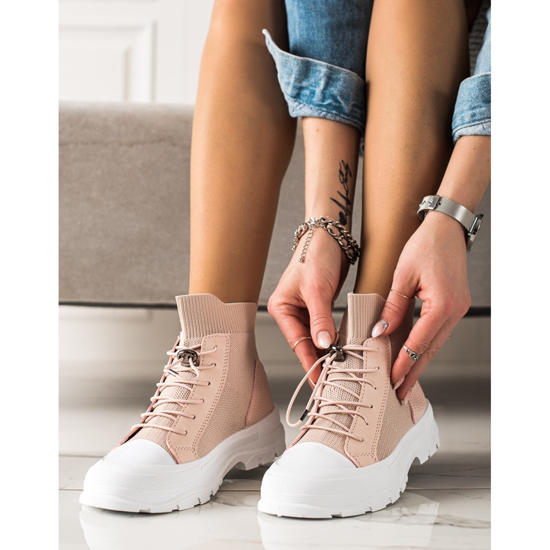 TRENDI Powder High Sneakers rosa 1