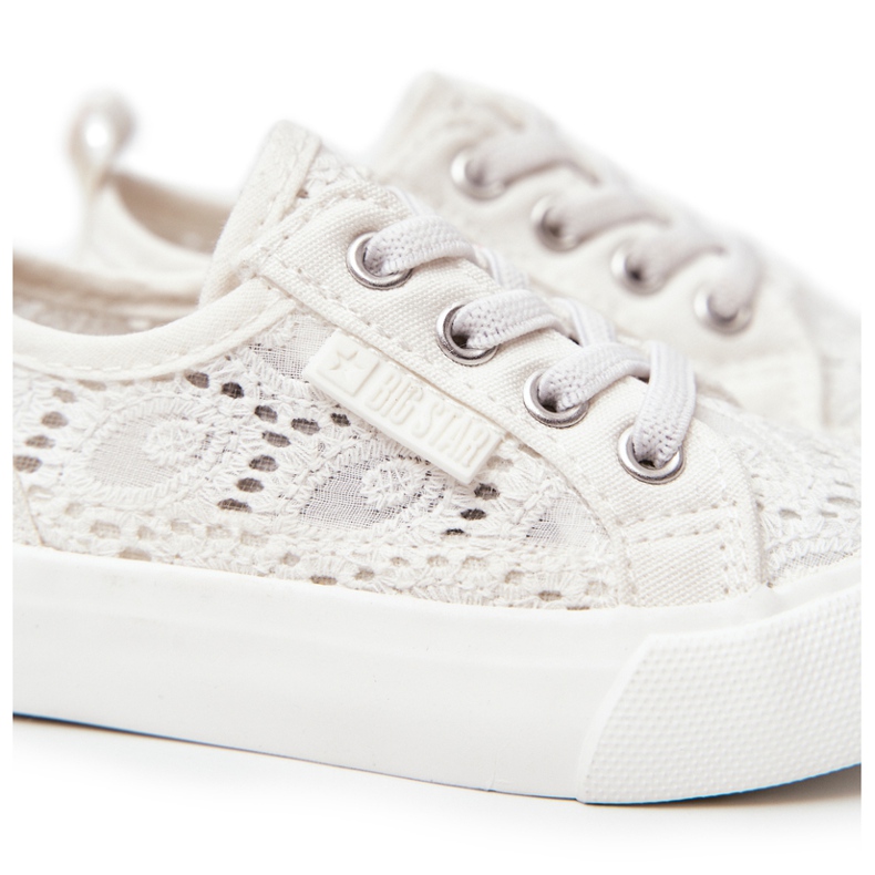 Genombrutna Sneakers Big Star JJ374134 Vit 3