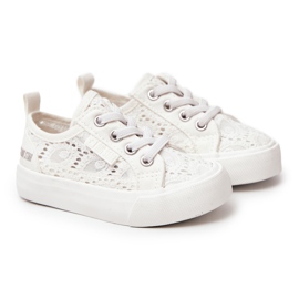 Genombrutna Sneakers Big Star JJ374134 Vit 4