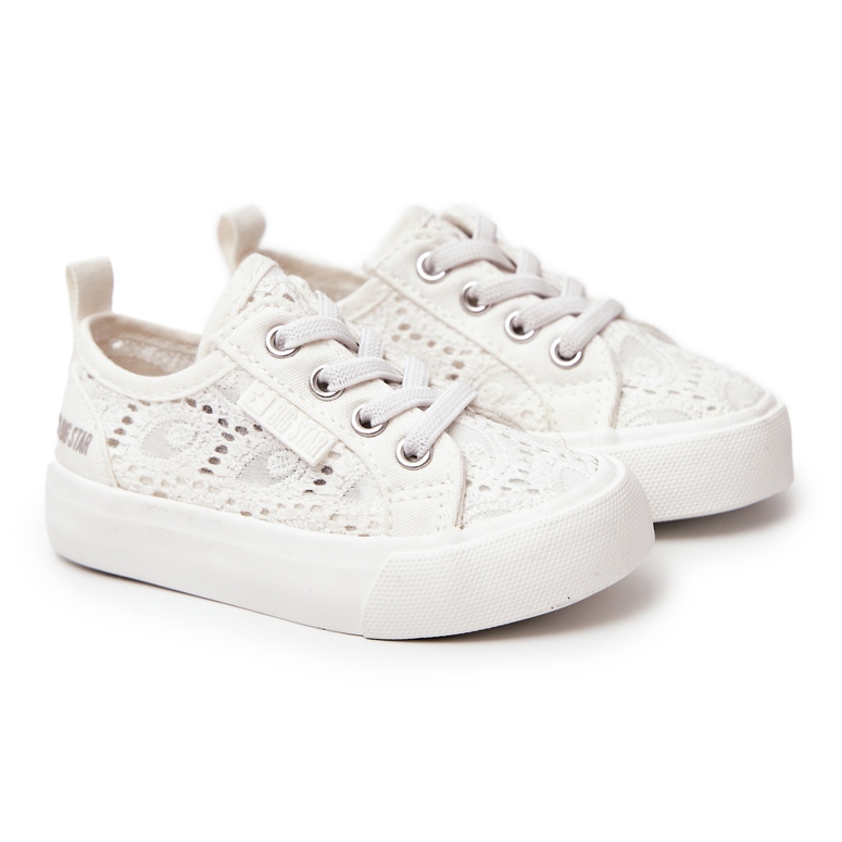 Genombrutna Sneakers Big Star JJ374134 Vit 4