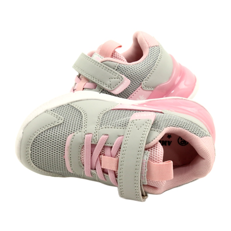 Sports girls American Club ES72/22, grå och rosa 4